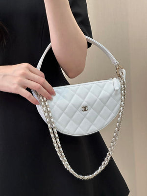 Chanel Clutch with chain Lambskin & Gold-Tone Metal AP5094 White - Default Title - View 6