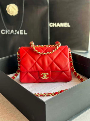 Chanel flap bag Lambskin AS3498 Red - Default Title - View 1