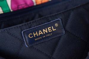 Chanel Flap Bag Printed Fabric Gold Tone Metal AS2897 Multicolor - Default Title - View 8