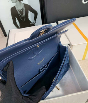 Chanel Flap Classic bag Denim Blue A01112 Gold - Default Title - View 9