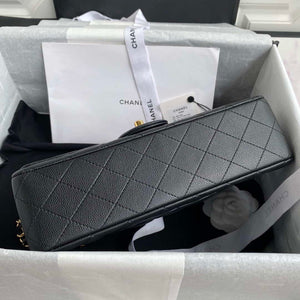 Chanel Flap Classic bag Grained shiny Calfskin Black A01112 Gold seamless edge - Default Title - View 6