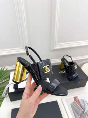 Chanel G39645 Women's High Heel Sandals C91323 - 35 - View 3