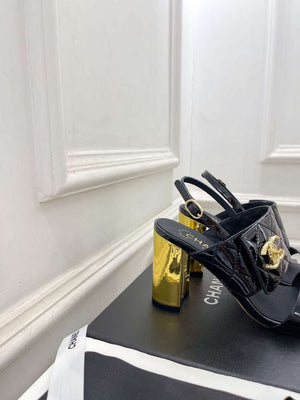 Chanel G39645 Women's High Heel Sandals C91323 - 35 - View 5