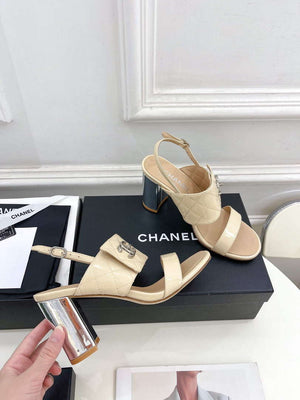 Chanel G39645 Women's High Heel Sandals C91325 - 35 - View 5