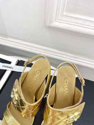 Chanel G39645 Women's High Heel Sandals C91327 - 35 - View 8