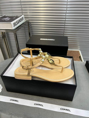Chanel G39674 Women's Sandals Shoes Lambskin C90264 - 35 - View 3