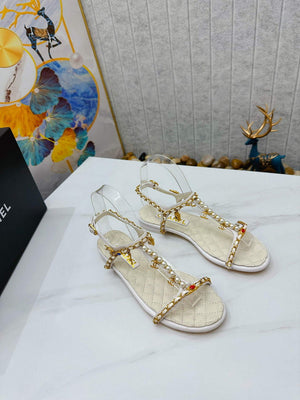 Chanel G39674 Women's Sandals Shoes Lambskin C90266 - 35 - View 2
