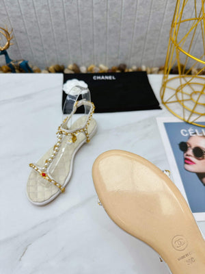 Chanel G39674 Women's Sandals Shoes Lambskin C90266 - 35 - View 9