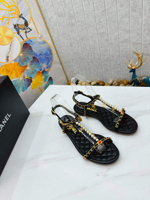 Chanel G39674 Women's Sandals Shoes Lambskin C90267 - 35 - View 2