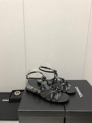 Chanel G40128 Women's Sandals Shoes Lambskin C90225 - 35 - View 3