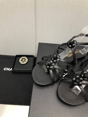 Chanel G40128 Women's Sandals Shoes Lambskin C90225 - 35 - View 5