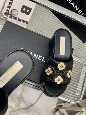 Chanel G40132 Women's Slippers Shoes Lambskin C90207 - 35 - View 8