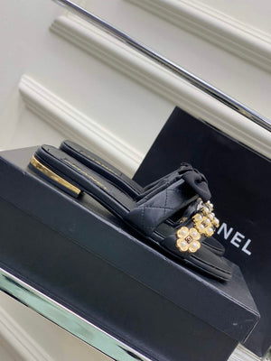 Chanel G40132 Women's Slippers Shoes Lambskin C90201 - 35 - View 6