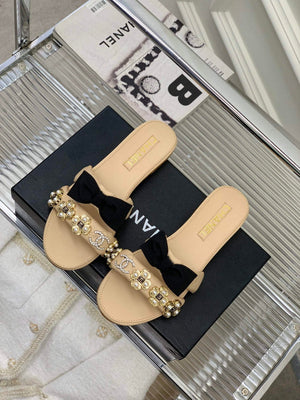 Chanel G40132 Women's Slippers Shoes Lambskin C90202 - 35 - View 1