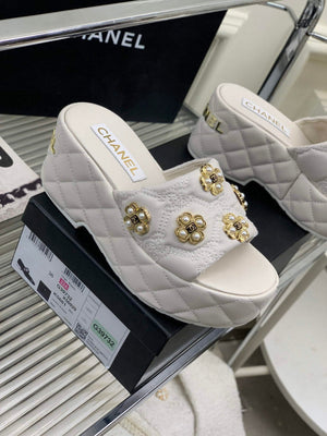 Chanel G40132 Women's Slippers Shoes Calfskin C90206 - 35 - View 8