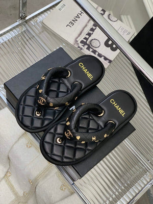 Chanel G40132 Women's Slippers Shoes Lambskin C90212 - 35 - View 1