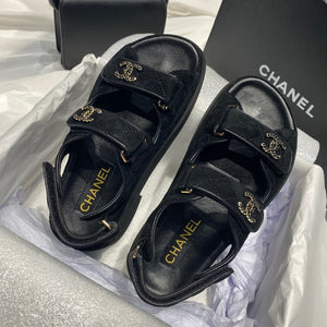 Chanel G40138 Women's Sandals Shoes Lambskin C90237 - 35 - View 2