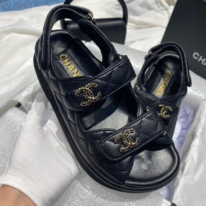 Chanel G40138 Women's Sandals Shoes Lambskin C90239 - 35 - View 3