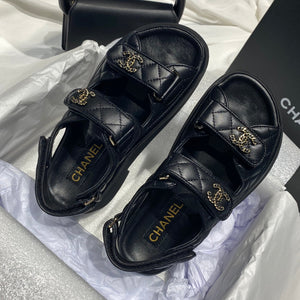 Chanel G40138 Women's Sandals Shoes Lambskin C90239 - 35 - View 1