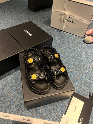 Chanel G40138 Women's Sandals Shoes Lambskin C90247 - 35 - View 4