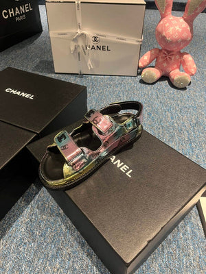 Chanel G40138 Women's Sandals Shoes Lambskin C90259 - 35 - View 6