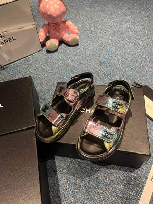Chanel G40138 Women's Sandals Shoes Lambskin C90259 - 35 - View 7