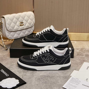Chanel G46076 Women 24B Trainers Cotton Black & White C91282 - Fmale-Euro 35=US 4 - View 4