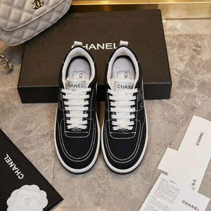 Chanel G46076 Women 24B Trainers Cotton Black & White C91282 - Fmale-Euro 35=US 4 - View 5