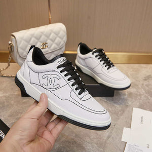 Chanel G46076 Women 24B Trainers Cotton Black & White C91283 - Fmale-Euro 35=US 4 - View 3