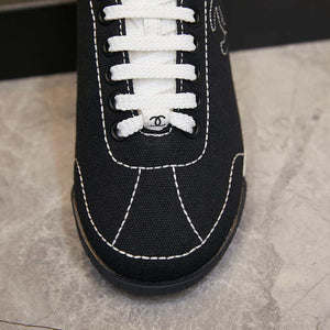 Chanel G46076 Women 24B Trainers Cotton Black & White C91286 - Fmale-Euro 35=US 4 - View 7