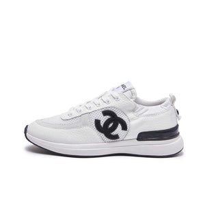 Chanel G46076 Women 24B Trainers Grained Calfskin Black & White C91288 - Fmale-Euro 35=US 4 - View 1