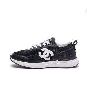 Chanel G46076 Women 24B Trainers Grained Calfskin Black & White C91291 - Fmale-Euro 35=US 4 - View 1