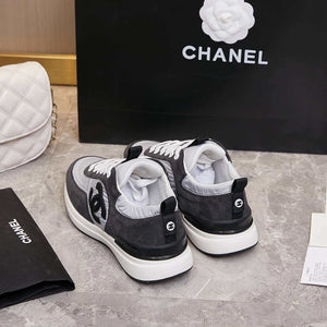 Chanel G46076 Women 24B Trainers Suede leather Black & White C91292 - Fmale-Euro 35=US 4 - View 6