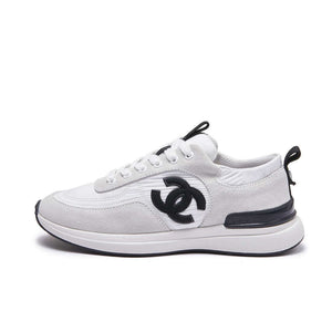 Chanel G46076 Women 24B Trainers Suede leather Black & White C91293 - Fmale-Euro 35=US 4 - View 1