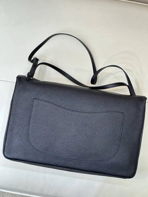 Chanel Maxi Flapbag Grained calfskin & gold-tone metal AS6233 Black - Gold - View 8