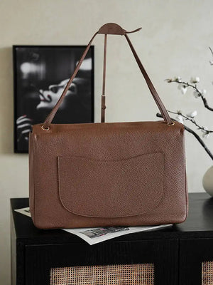 Chanel Maxi Flapbag Grained calfskin & gold-tone metal AS6233 Gold Brown - Gold - View 4