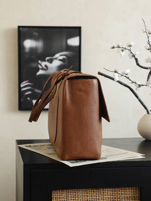 Chanel Maxi Flapbag Grained calfskin & gold-tone metal AS6233 Gold Brown - Gold - View 12