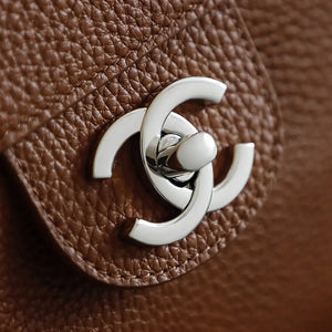 Chanel Maxi Flapbag Grained calfskin & gold-tone metal AS6233 Gold Brown - Gold - View 16