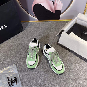 Chanel Men Women's Sneaker Shoes G38750 Knit & Suede Calfskin - 34 - View 6