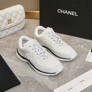 Chanel Men Women's Sneaker Shoes G38753 White - 34 - View 2