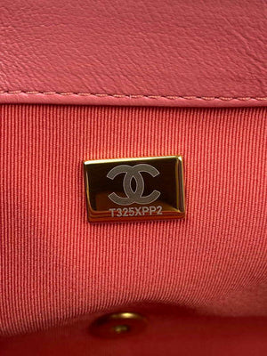 Chanel Mini Flap Bag Lambskin Gold-Tone Metal AS3213 Pink - Default Title - View 9