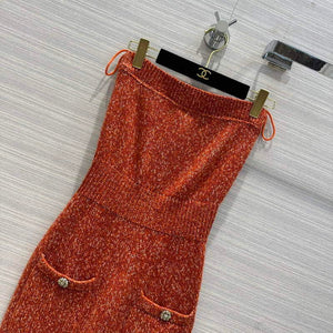Chanel P73610 Women's Fashion Clothing Strapless Dress C58708 - 36 - View 2
