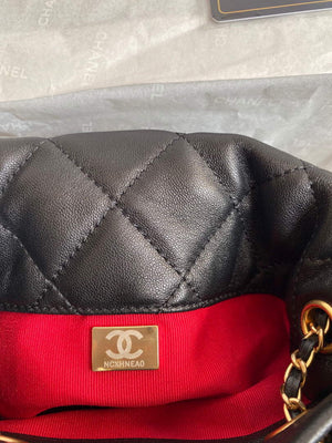 Chanel Pearl Bracelet Bucket Bag Lambskin AS2608 Black - Default Title - View 8