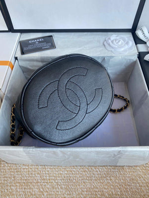 Chanel Grey Pearl Bracelet Bucket Bag Lambskin AS2608 Black - Default Title - View 4