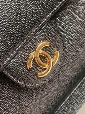 Chanel Shopping Bag Grained Calfskin & Gold-Tone Metal AS6024 Black - Default Title - View 4