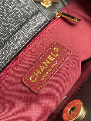 Chanel Shopping Bag Grained Calfskin & Gold-Tone Metal AS6024 Black - Default Title - View 9