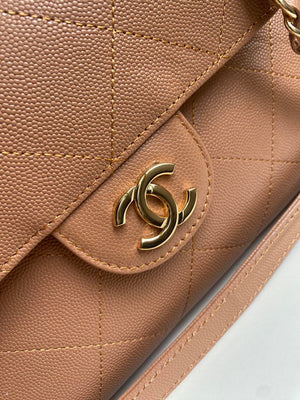 Chanel Shopping Bag Grained Calfskin & Gold-Tone Metal AS6024 Brown - Default Title - View 4