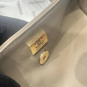 Chanel Small Bowling Bag Grained Shiny Calfskin AS6143 Gray - Default Title - View 9