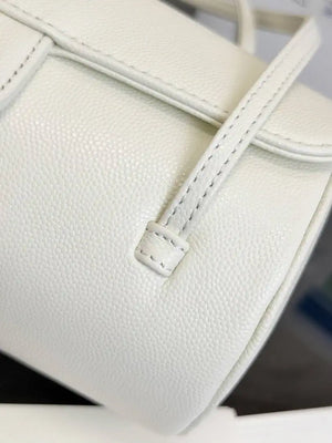 Chanel Small Bowling Bag Grained Shiny Calfskin AS6143 Whtie - Default Title - View 5