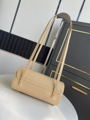 Chanel Small Bowling Bag Grained Shiny Calfskin & Gold-Tone Metal AS6143 Dark Beige - Default Title - View 3